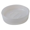 La jabonera Wintech doble pared blanca tiene un diseño redondo es resistente y fácil de usar. Moderno y elegante diseño que se a