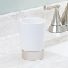 Se puede usar para almacenar una variedad de artículos esenciales para el baño, como cepillos de dientes; pinceles de maquillaje