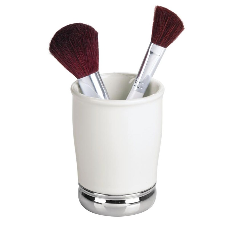 Este hermoso vaso es ideal para enjuagarse los dientes o almacenar brochas de maquillaje, cepillos de dientes y más. Hecho de ce