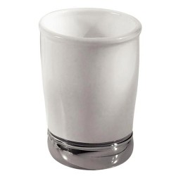 Este hermoso vaso es ideal para enjuagarse los dientes o almacenar brochas de maquillaje, cepillos de dientes y más. Hecho de ce