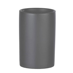 La serie de accesorios de baño Polaris se caracteriza por sus formas modernas y su cerámica de alta calidad. Su color gris mate 