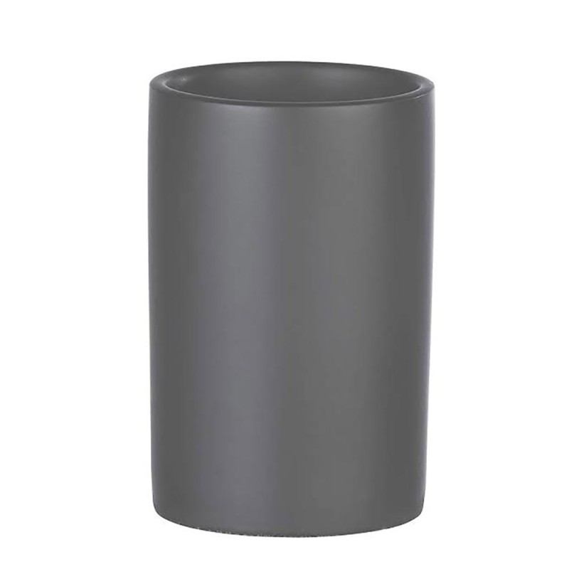 La serie de accesorios de baño Polaris se caracteriza por sus formas modernas y su cerámica de alta calidad. Su color gris mate 