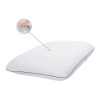 Almohada Mini en Satin Stripe Blanco de algodón Body Cushion;  esta almohada versátil, suave y acogedora cuenta con un tamaño pe