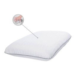 Almohada Estandar en Satin Stripe Blanco de algodón Body Cushion; distribuye de manera efectiva los puntos de presión para propo