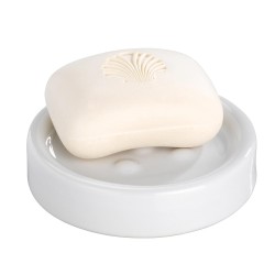 El sofisticado acabado de ceramica agrega la elegancia elegante a cualquier baño. La jabonera decorativa es ideal para el baño, 