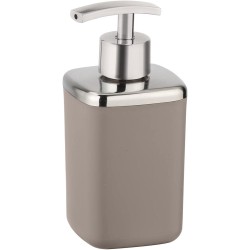 Dosificador de jabón Barcelona wenko color marrón gris con un acabado moderno y minimalista, con una capacidad de 370 ml.