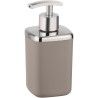 Dosificador de jabón Barcelona wenko color marrón gris con un acabado moderno y minimalista, con una capacidad de 370 ml.