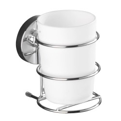 Vaso de dientes vacuum loc de alta calidad para guardar elegantemente los cepillos y la pasta de dientes, se sujeta en todas las