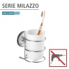 Vaso de dientes vacuum loc de alta calidad para guardar elegantemente los cepillos y la pasta de dientes, se sujeta en todas las