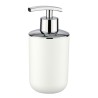 Dispensador de jabón de plástico irrompible con accesorio cromado. El dispositivo de bomba permite una dosificación precisa. Dis