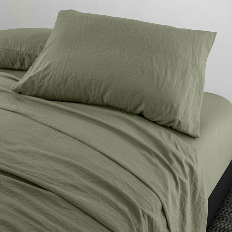 Juego De Sabanas En Microfibra Stonewashed 100% Poliester Matrimonial, Incluye 1 Sabana Plana, 1 Sabana Ajustable Y 2 Fundas De 