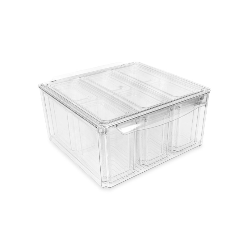 Mantén tu despensa o refrigerador en orden con este juego de 10 contenedores multiusos, ideales para almacenar desde cereales, a