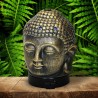 El difusor ultrasónico combina el poder de la aromaterapia con el diseño elegante de una cabeza de Buda en cerámica dorada, idea
