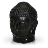 El difusor ultrasónico combina el poder de la aromaterapia con el diseño elegante de una cabeza de Buda en cerámica dorada, idea
