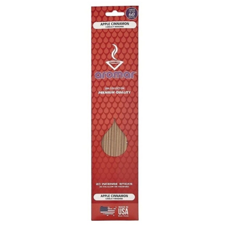 Llena tu hogar de calidez y un toque acogedor con este set de 20 varitas de incienso con aroma a manzana y canela. Su fragancia 