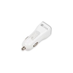Mantén tus dispositivos cargados mientras conduces con este práctico cargador para auto. Diseñado para ofrecer una carga eficien
