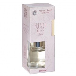 Añade un toque de elegancia clásica con el Difusor de Ratán de 100 ml con aroma Rosa Francesa. Su fragancia floral, delicada y r