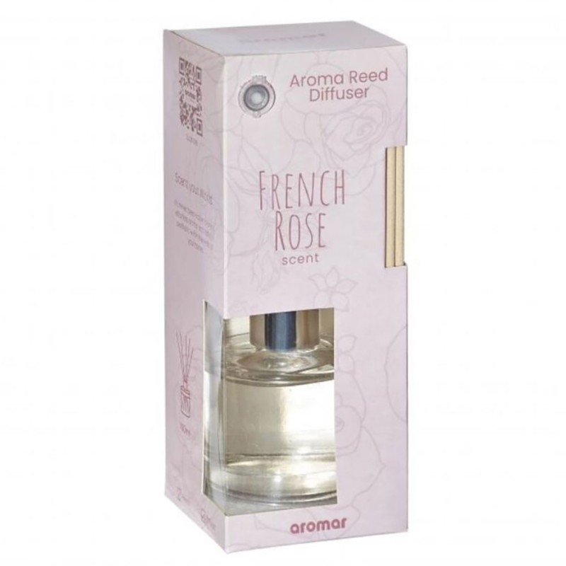 Añade un toque de elegancia clásica con el Difusor de Ratán de 100 ml con aroma Rosa Francesa. Su fragancia floral, delicada y r