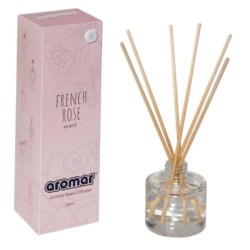 Añade un toque de elegancia clásica con el Difusor de Ratán de 100 ml con aroma Rosa Francesa. Su fragancia floral, delicada y r