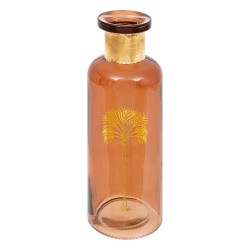 Fabricado en vidrio transparente, el jarrón botella "Tropical boudoir" tiene un tamaño armonioso para exhibir unas cuantas flore