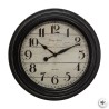 Este reloj de moldura tiene un marco moldeado que imita el metal envejecido. Con manecillas de aluminio y un mecanismo silencios