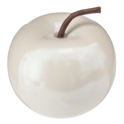 Esta bonita fruta ornamental aportará carácter a tu decoración. Esta manzana artificial está hecha de cerámica con un tallo de a