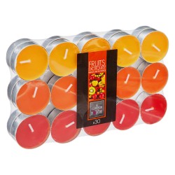 Transforma cualquier espacio con la energía tropical y vibrante de estas velas tealight con aroma a frutas exóticas. Un set perf