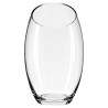 Este florero está hecho de cristal transparente con voluptuosas líneas redondeadas. Su cuello biselado es ideal para sostener gr