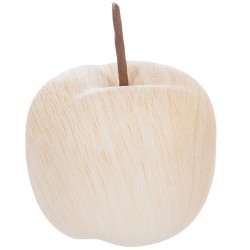 Esta original fruta decorativa no dejará indiferentes a tus invitados. Esta bonita manzana de cerámica con efecto madera quedará