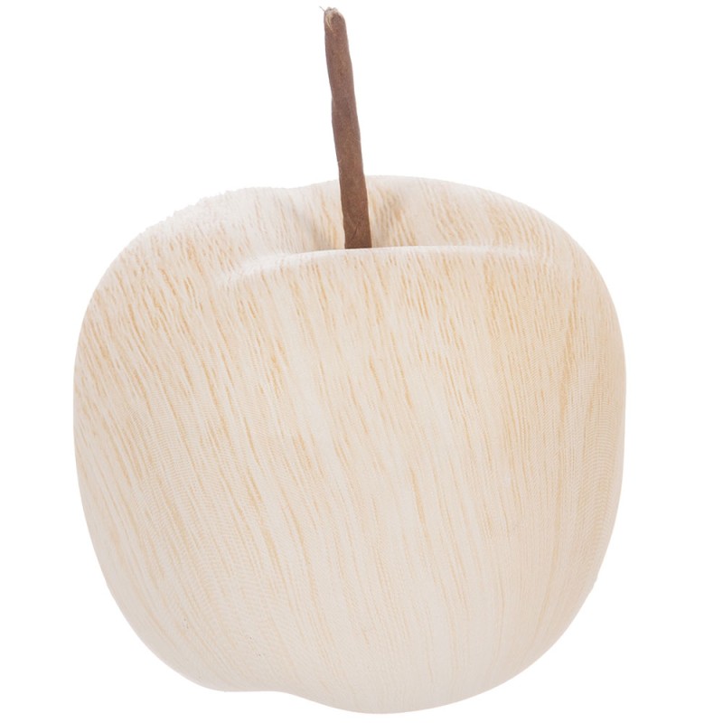 Esta original fruta decorativa no dejará indiferentes a tus invitados. Esta bonita manzana de cerámica con efecto madera quedará