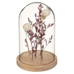 Combinando una cúpula de cristal transparente con una base de madera, este accesorio aportará un toque country chic a su habitac