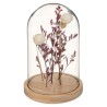 Combinando una cúpula de cristal transparente con una base de madera, este accesorio aportará un toque country chic a su habitac