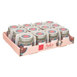 Crea una atmósfera cálida y sofisticada con esta vela aromática de 65g con fragancia a ámbar. Su aroma profundo y envolvente com
