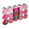 Agrega un toque de dulzura y frescura a tu hogar con este set de 30 velas tealight con aroma a frambuesa. Su fragancia afrutada 