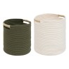 Añade encanto natural con estas canastas cilíndricas de tejido de algodón. Ideal para organizar con estilo en tu dormitorio, ves