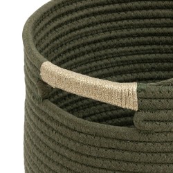 Añade encanto natural con estas canastas cilíndricas de tejido de algodón. Ideal para organizar con estilo en tu dormitorio, ves