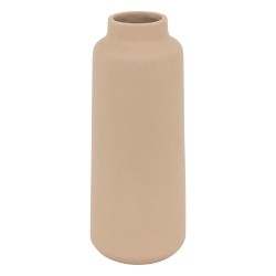 Jarrón de cerámica con acabado suave y diseño moderno. Su forma estilizada lo hace ideal para cualquier espacio. Perfecto para f