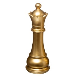 Esta pieza de ajedrez "suite" está fabricada en resina pintada en un elegante tono irisado. Con una altura de 26,5 cm, esta fich