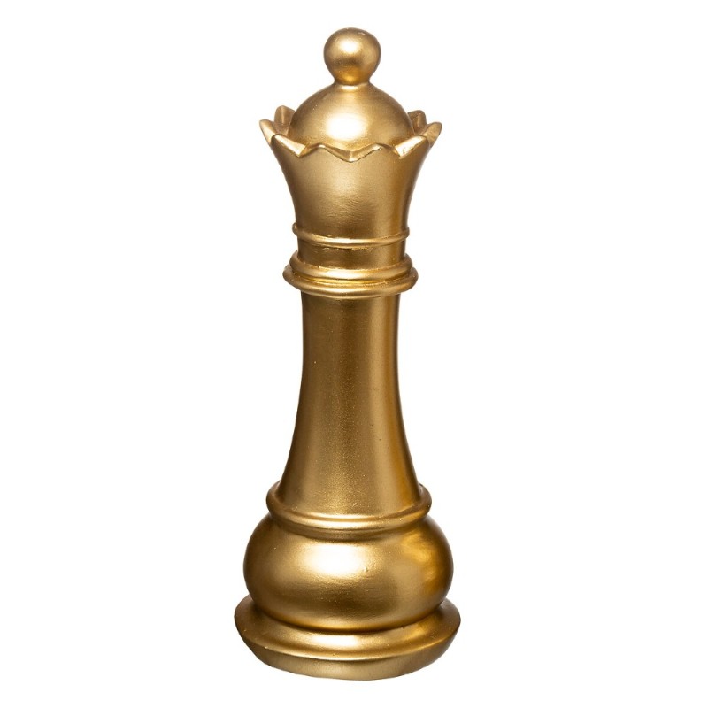 Esta pieza de ajedrez "suite" está fabricada en resina pintada en un elegante tono irisado. Con una altura de 26,5 cm, esta fich