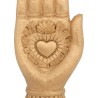La figura decorativa Mano Amira fusiona arte y simbolismo en una pieza única. Inspirada en motivos espirituales, esta mano estil