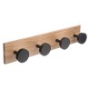 Optimiza tus espacios con este perchero de pared de 4 ganchos, ideal para mantener en orden abrigos, bolsos, sombreros o llaves.
