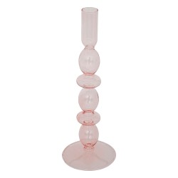 Delicado y con un encanto sutil, este candelabro de cristal tintado es ideal para cenas íntimas o momentos especiales. Su diseño
