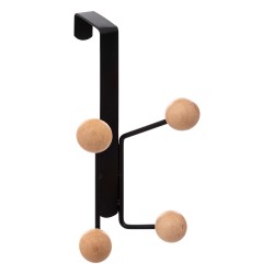 Organiza tus espacios con el perchero para puerta con 4 ganchos, ideal para colgar toallas, bolsos o accesorios sin necesidad de