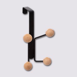 Organiza tus espacios con el perchero para puerta con 4 ganchos, ideal para colgar toallas, bolsos o accesorios sin necesidad de