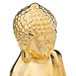 Figura decorativa de buda con un acabado dorado brillante y elegante. Su diseño armonioso añade un toque espiritual y cómodo a c
