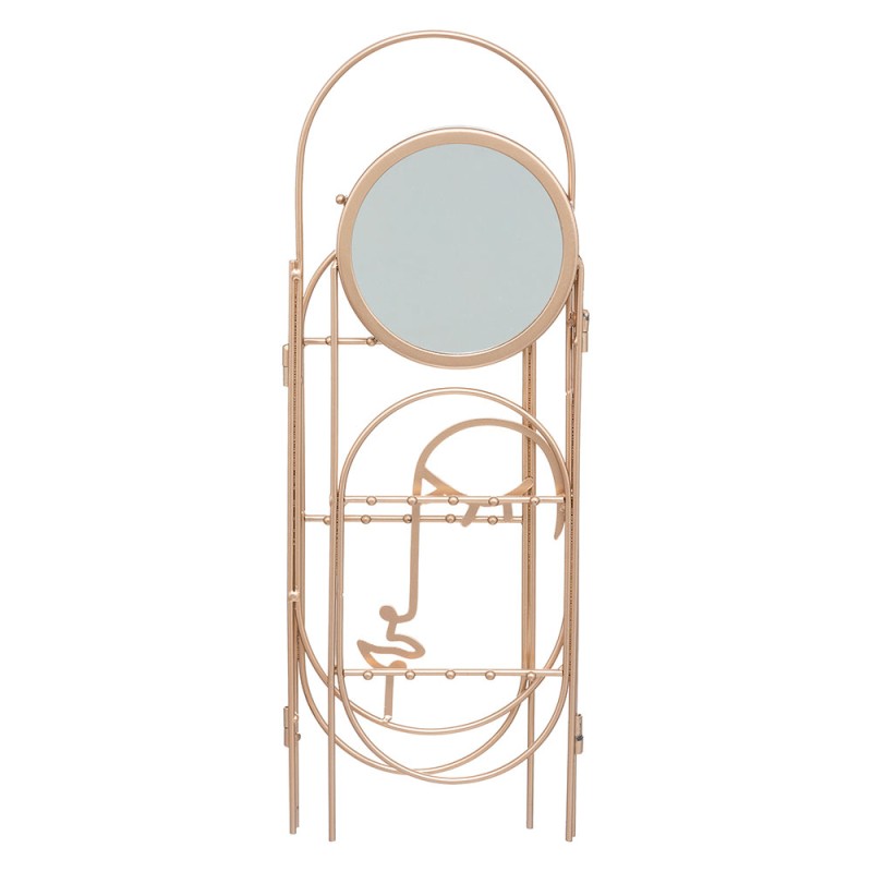 Joyero "Vibe" de diseño elegante y funcional, ideal para organizar collares, pendientes y anillos. Su estructura metálica plegab