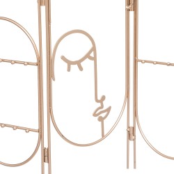 Joyero "Vibe" de diseño elegante y funcional, ideal para organizar collares, pendientes y anillos. Su estructura metálica plegab