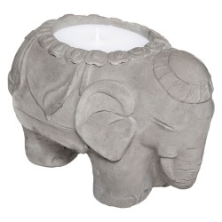 Añade un toque exótico y refrescante a tu hogar con esta encantadora vela aromática en recipiente con forma de elefante. Su frag