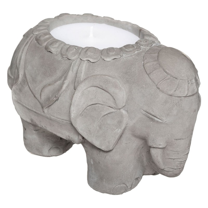Añade un toque exótico y refrescante a tu hogar con esta encantadora vela aromática en recipiente con forma de elefante. Su frag