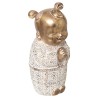 Figura decorativa buda baby con detalles esculpidos de estilo artesanal. Su expresión ternura y diversión infantil aportan un to